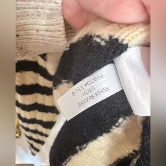 J.Crew Perfect Cashmere Cable-Knit Crewneck Sweater – Stripe | Size Large - Picture 10 of 10